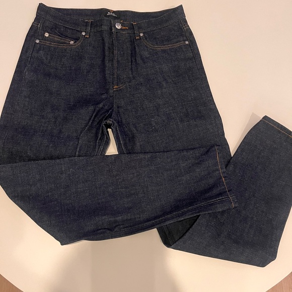 A.P.C. Dark Blue Straight Jeans for Men - Picture 1 of 4
